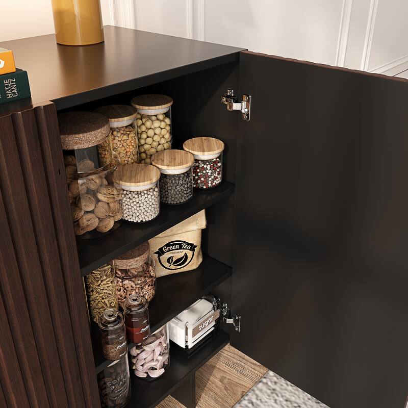 47" Storage Sideboard Buffets with 3 Doors Bed Bath & Beyond